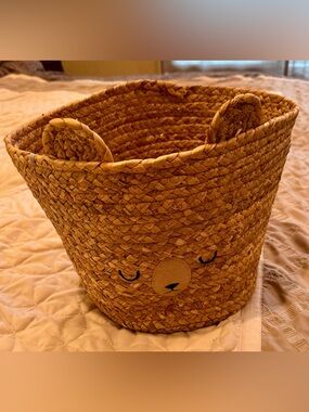 Cloud Island Bear Storage Basket Nursery Decor 🐻